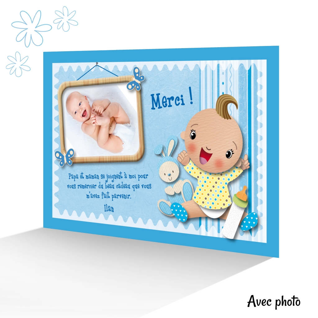 Carte Felicitation Naissance Bebe Garcon Bleu gratuit à imprimer